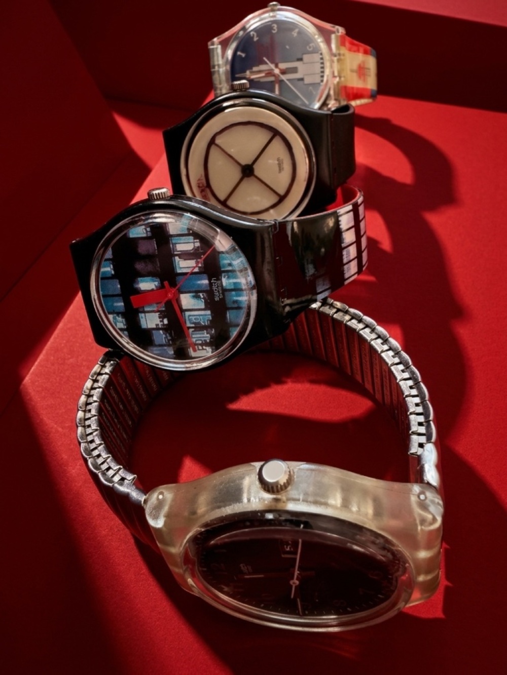 Rare Lot of 4 Vintage 90s Swatch Watches  Limited Edition & Art Collector Bundle